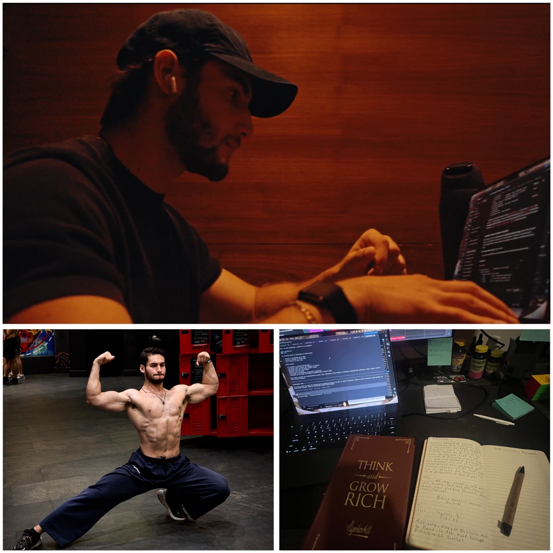 Marcelo hoy: trabajando, en el gym y estudiando